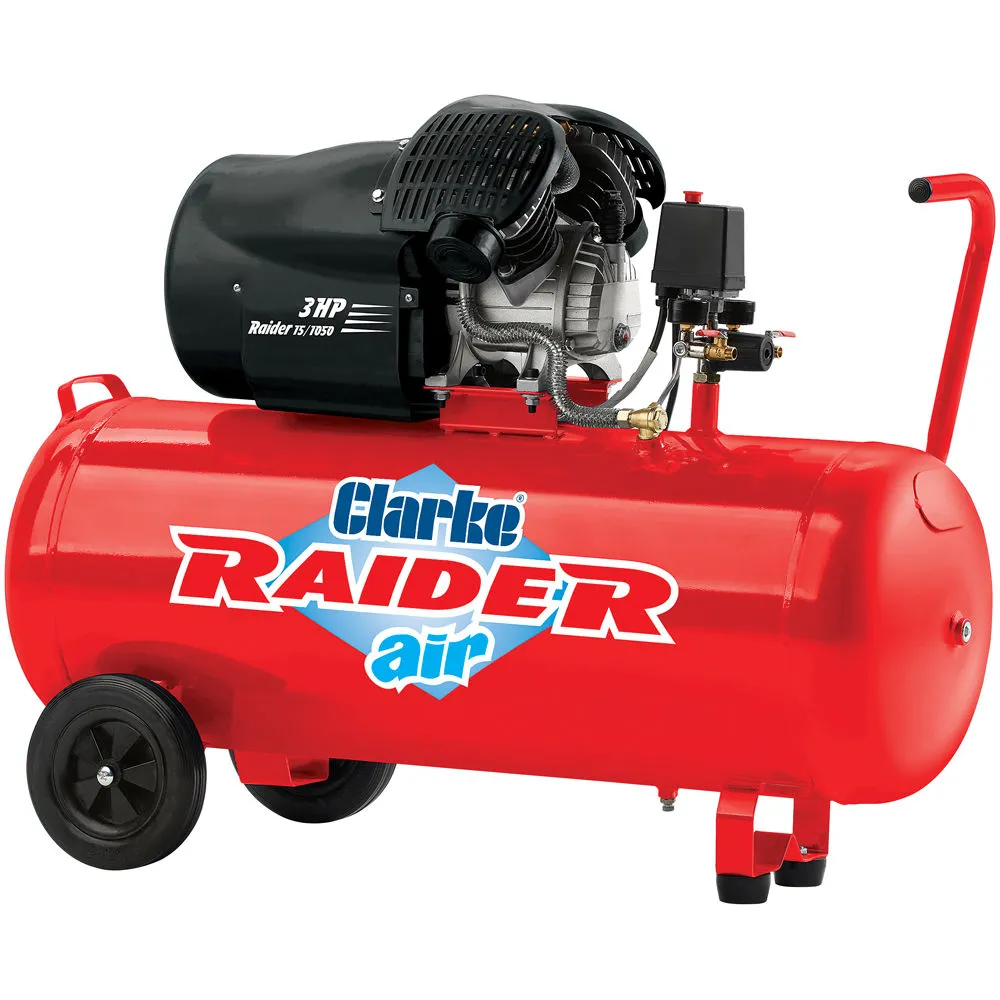 Clarke Raider 15/1050 100 Litre V-Twin Air Compressor (2.2kW / 3HP) 1 Clarke Raider 15/1050 100 Litre V-Twin Air Compressor (2.2kW / 3HP)