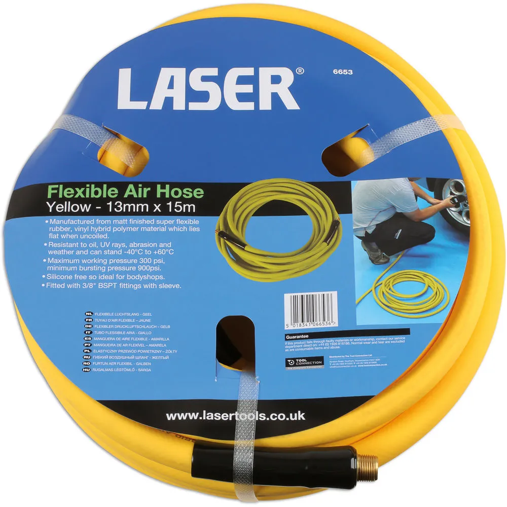 Laser 6653 Flexible Air Hose 13mm X 15m 2 Laser 6653 Flexible Air Hose 13mm X 15m - Image 2