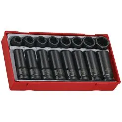 Teng TT9120D 16 Piece 1/2" Regular & Deep Impact Sockets