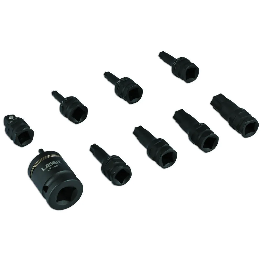 Laser 7978 9pc Dual Drive Star* Impact Bit Socket Set 5 Laser 7978 9pc Dual Drive Star* Impact Bit Socket Set - Image 5