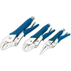 Draper 3 Piece Soft Grip Self Grip Plier Set