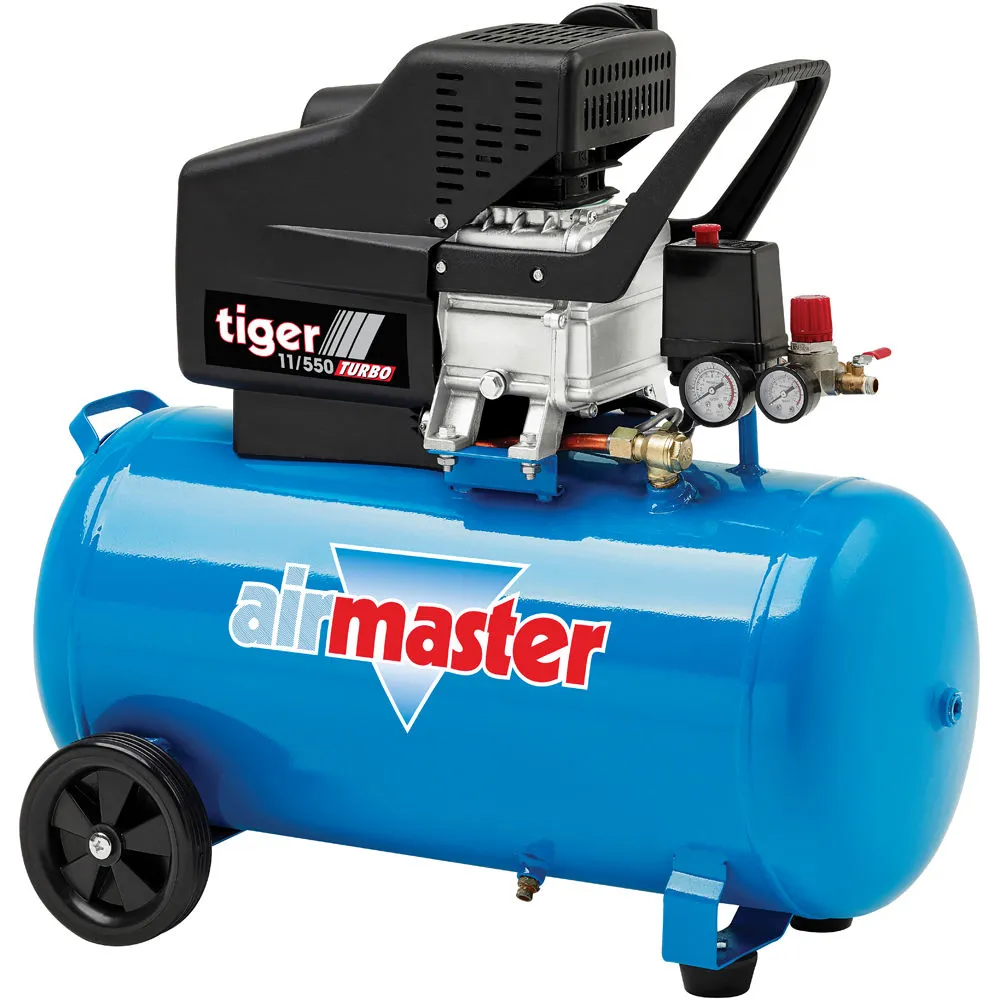 Airmaster Tiger 11/550 9.3cfm 50Litre 2.5HP Air Compressor (230V) 1 Airmaster Tiger 11/550 9.3cfm 50Litre 2.5HP Air Compressor (230V)