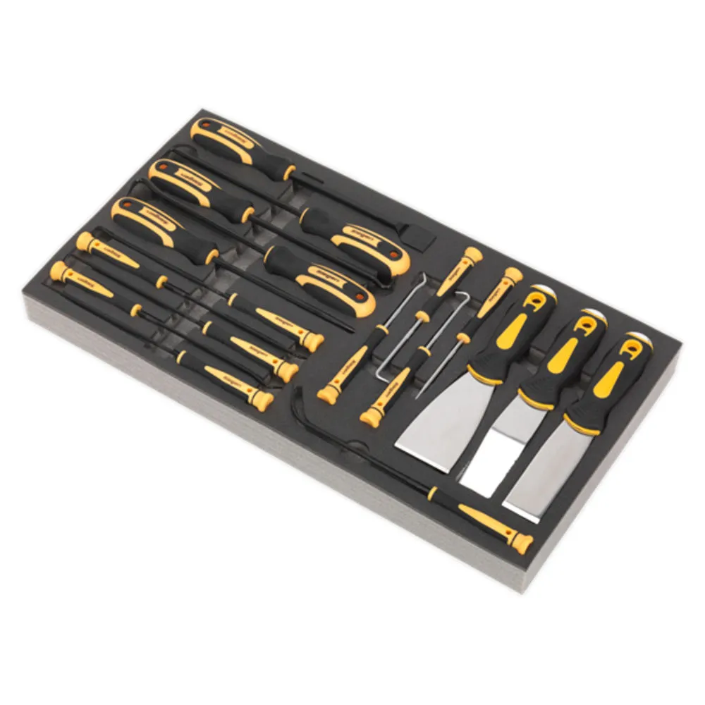 Sealey 18 Piece Tool Tray With Hook & Scraper Set 2 Sealey 18 Piece Tool Tray With Hook & Scraper Set - Image 2