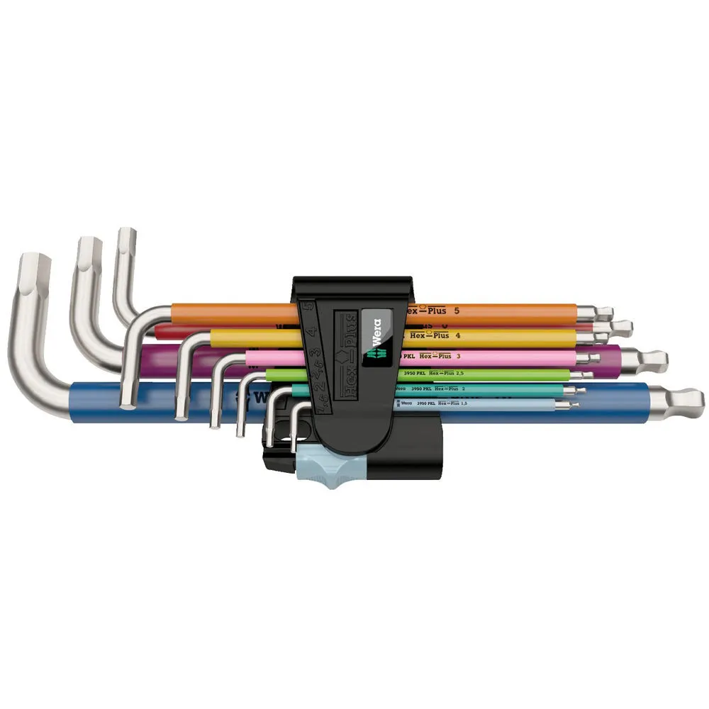 Wera 3950 SPKL/9 SM Multi-Colour L-Key Metric Set 1 Wera 3950 SPKL/9 SM Multi-Colour L-Key Metric Set