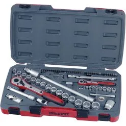 Teng T1272 1/4" & 1/2" Drive 6 & 12 Point Metric Socket Set 72 Piece