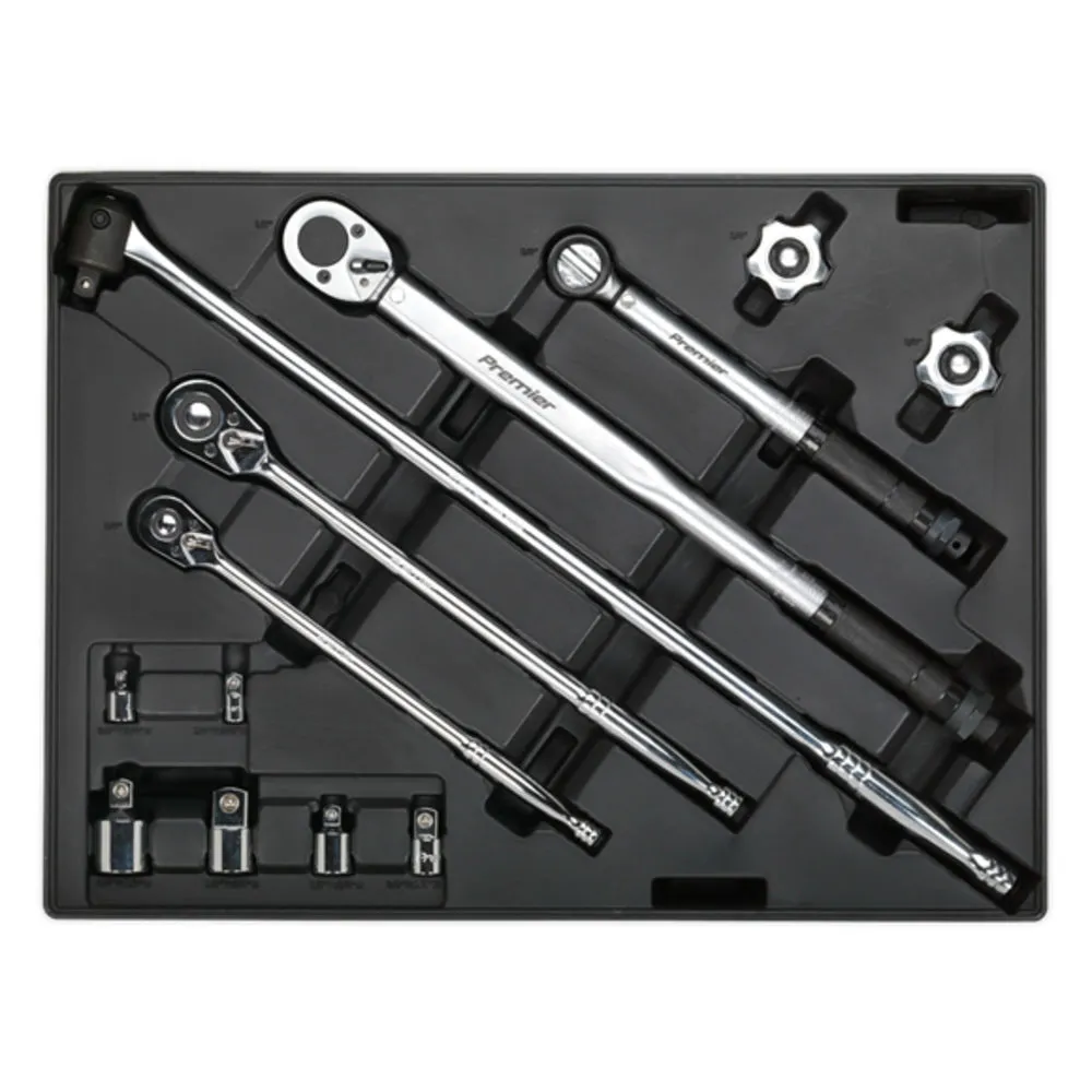 Sealey TBT32 1/4" 3/8" & 1/2" Drive 13 Piece Tool Tray With Breaker Bar & Socket Adaptor Set 1 Sealey TBT32 1/4" 3/8" & 1/2" Drive 13 Piece Tool Tray With Breaker Bar & Socket Adaptor Set