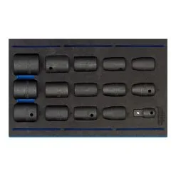 Draper IT-EVA18 1/2'' Square Drive 15 Piece Impact Socket Set