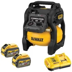 DeWalt DCC1054T2-GB 54V XR FLEXVOLT 10L Air Compressor With 2 X 54V 6Ah Batteries