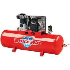 Clarke Boxer II 14/200 O/L 14cfm 200Litre 3HP Belt Driven Air Compressor (230V)