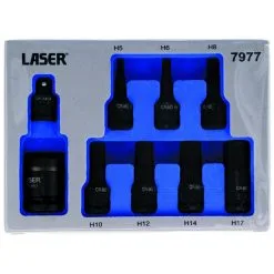 Laser 7977 9pc Dual Drive Hex Impact Bit Socket Set -Hand Tools Shop ADB26575 E140 4FA0 B1EC 028A52B608AF huge