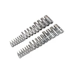 BlueSpot 32 Piece 1/4", 3/8" & 1/2" Hex Bit Socket Set (2-19mm) (1/4"-9/16")