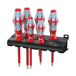 Wera 3165i/6 Kraftform Plus VDE Stainless Steel Lasertip 6 Piece Screwdriver Set