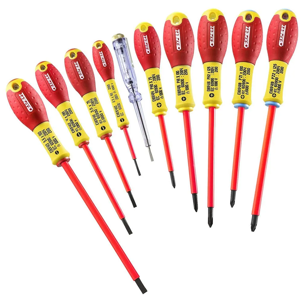 Expert By Facom E160912B - Set Of 10 1000V Insulated Screwdrivers 1 Expert By Facom E160912B - Set Of 10 1000V Insulated Screwdrivers