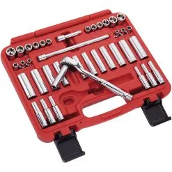 Clarke PRO380 39 Piece ¼" Dr. AF/Metric Socket Set