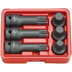 Clarke CISSB12/6S 6 Piece Impact Spline Bit Socket Set – 40 And 78mm Length