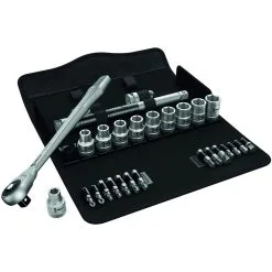 Wera Zyklop 8100 Sc10 1/2" Drive 28 Piece Imperial Ratchet And Socket Set