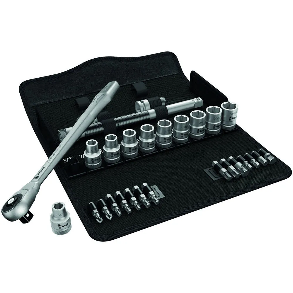 Wera Zyklop 8100 Sc10 1/2" Drive 28 Piece Imperial Ratchet And Socket Set 1 Wera Zyklop 8100 Sc10 1/2" Drive 28 Piece Imperial Ratchet And Socket Set