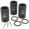 Kielder 1/2” 21mm Mid-Size Impact Socket And Pin & O-Ring (3 Pack)