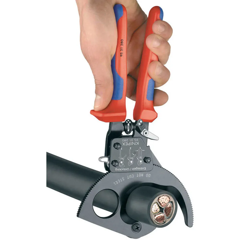 Knipex 280mm Ratchet Action Cable Cutter 2 Knipex 280mm Ratchet Action Cable Cutter - Image 2