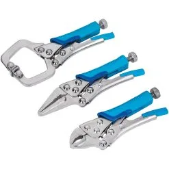 3 Piece Mini Locking Plier And Clamp Set