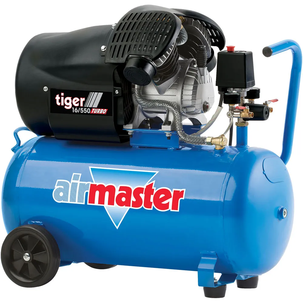 Airmaster Tiger 16/550 14.5cfm 50 Litre 3HP Air Compressor (230V) 1 Airmaster Tiger 16/550 14.5cfm 50 Litre 3HP Air Compressor (230V)
