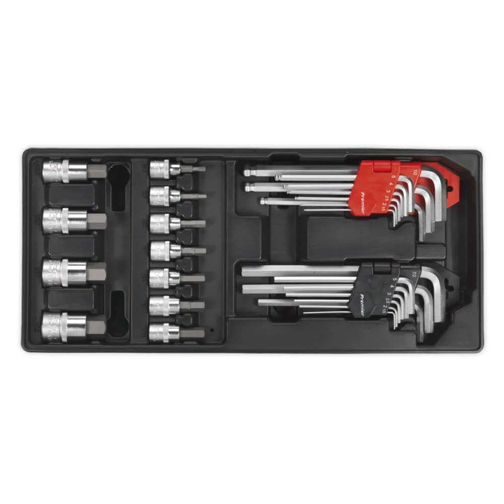 Sealey TBT07 29 Piece Hex/Ball-End Hex Keys & Socket Bit Set 1 Sealey TBT07 29 Piece Hex/Ball-End Hex Keys & Socket Bit Set