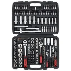 Sealey AK7955EU 1/4" 3/8" & 1/2" Drive Socket Set 172pc 6pt WallDrive® Metric