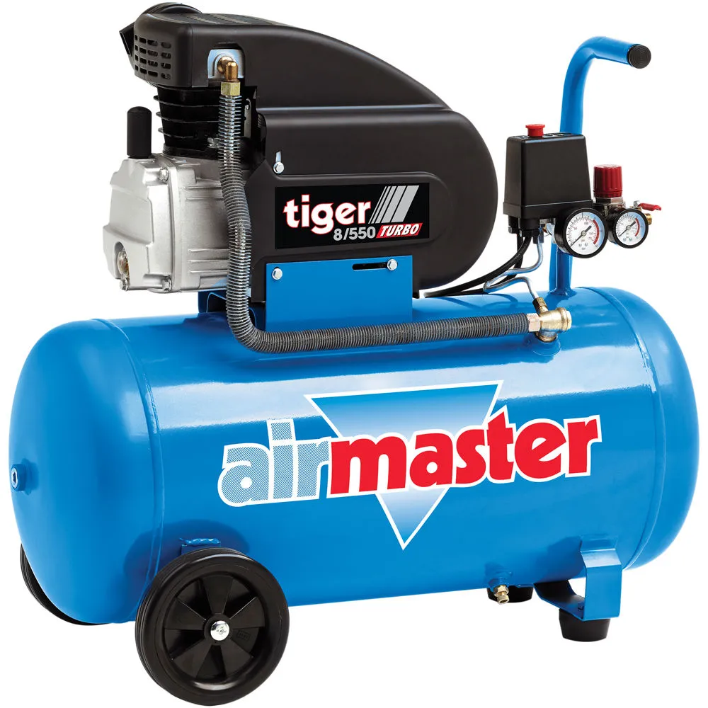 Airmaster Tiger 8/550 7cfm 50Litre 2HP Air Compressor (230V) 1 Airmaster Tiger 8/550 7cfm 50Litre 2HP Air Compressor (230V)