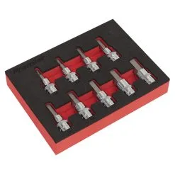 Sealey 3/8" Drive 9 Piece Metric Hex Key Socket Bit Set