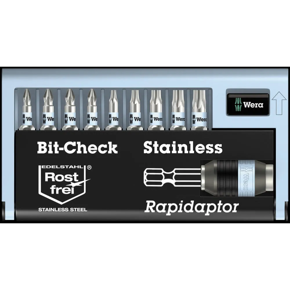 Wera Bc10/9 Screwdriver Bitcheck Ph/Pz/Tx/Qr Stainless Torsion 10 Pieces 1 Wera Bc10/9 Screwdriver Bitcheck Ph/Pz/Tx/Qr Stainless Torsion 10 Pieces