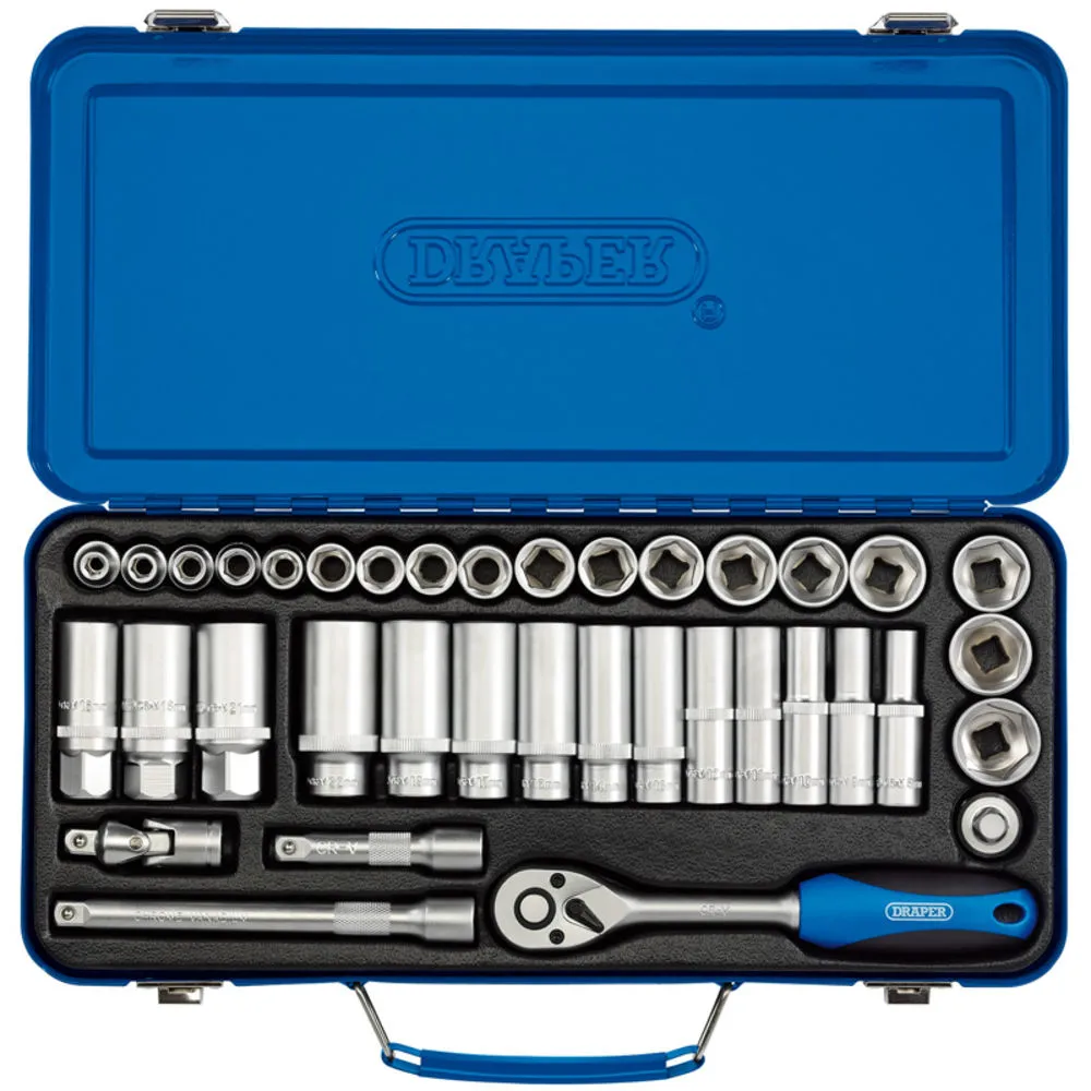 Draper DD37M/MT 3/8'' Drive 37 Piece Metric Socket Set 1 Draper DD37M/MT 3/8'' Drive 37 Piece Metric Socket Set