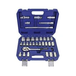 BlueSpot 32 Piece 1/2" Drive 6 & 12 Point Socket Set (8-32mm) (10-19mm)