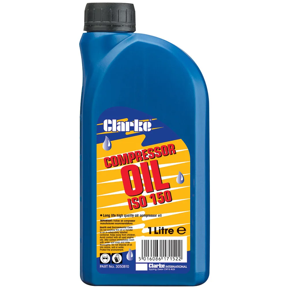 Clarke ISO 150 (SAE40) 1L Long Life Compressor Oil 1 Clarke ISO 150 (SAE40) 1L Long Life Compressor Oil