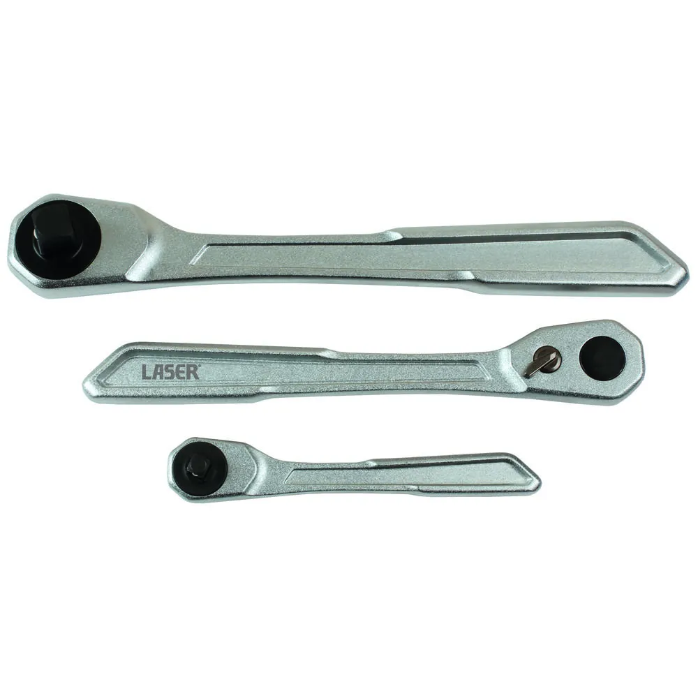 Laser 7937 3pc Slim Handle Ratchet Set 1/4"D, 3/8"D, 1/2"D 1 Laser 7937 3pc Slim Handle Ratchet Set 1/4"D, 3/8"D, 1/2"D