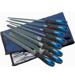 Draper 8106B/8 8 Piece 200mm Soft Grip Engineers File And Rasp Set